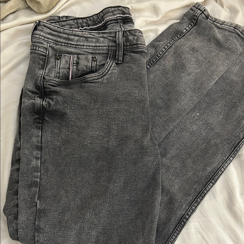 KOAN Men's Distressed Gray Jeans